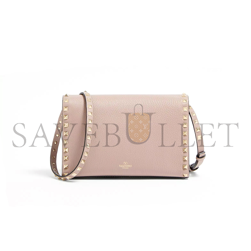 Va1e*ntin0 garavani small rockstud grainy calfskin crossbody bag 7w2b0181vsf_p45 (22.5*15*6cm)